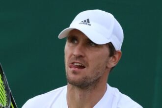 Mischa Zverev, Evgenias Ehemann, auf einem Tennisfoto von 2016